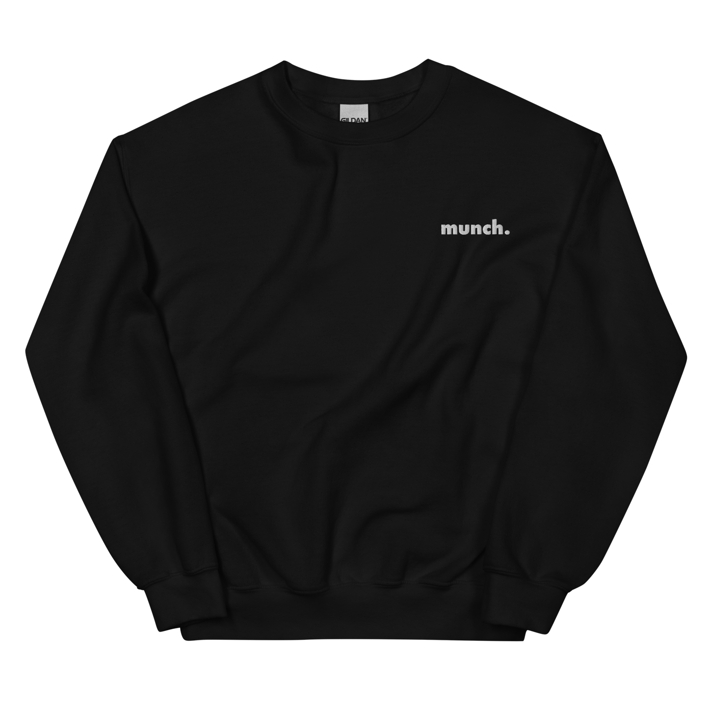 Embroidered Munch Crewneck - Black