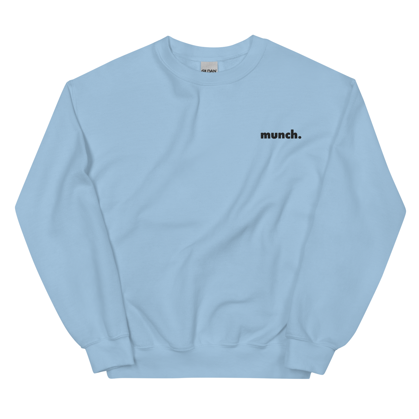 Embroidered Munch Crewneck - Light Blue