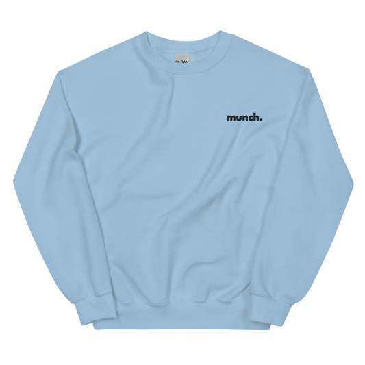 Embroidered Munch Crewneck - Light Blue