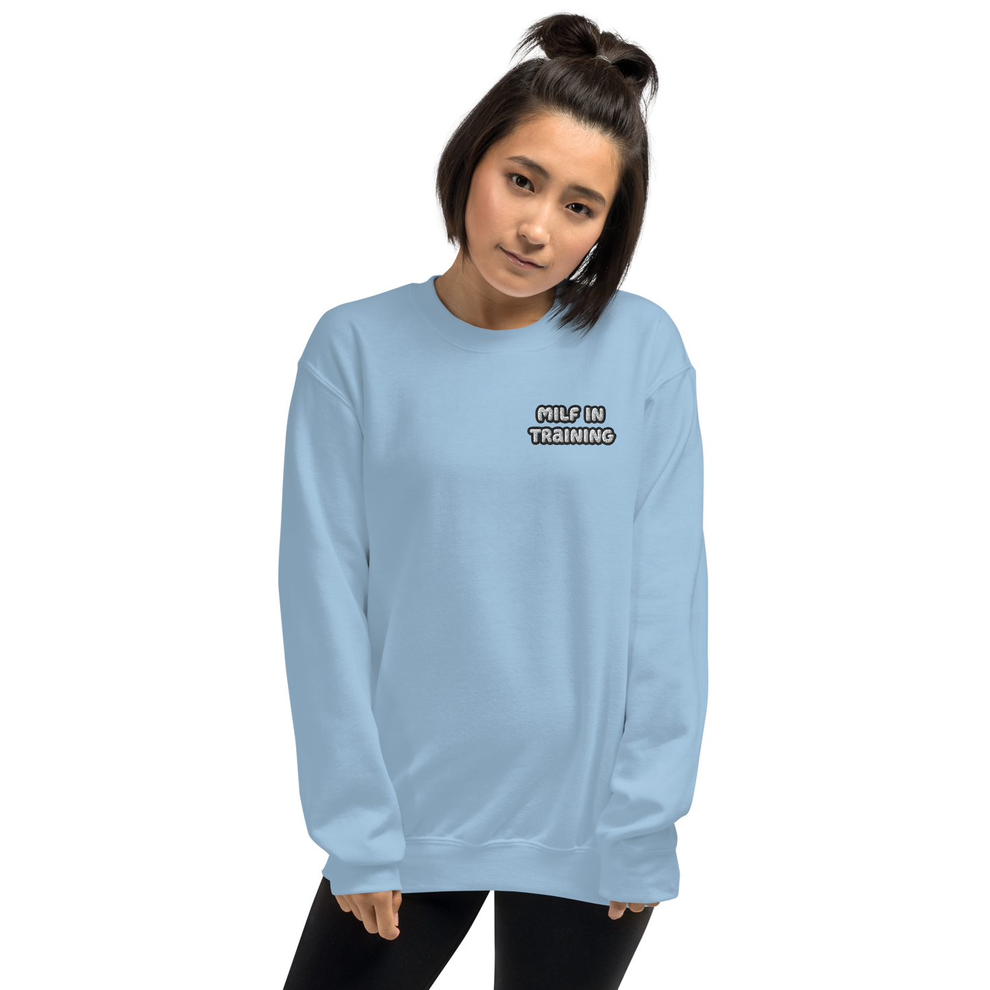 MILF In Training Embroidered Crewneck