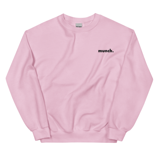 Embroidered Munch Crewneck - Pink