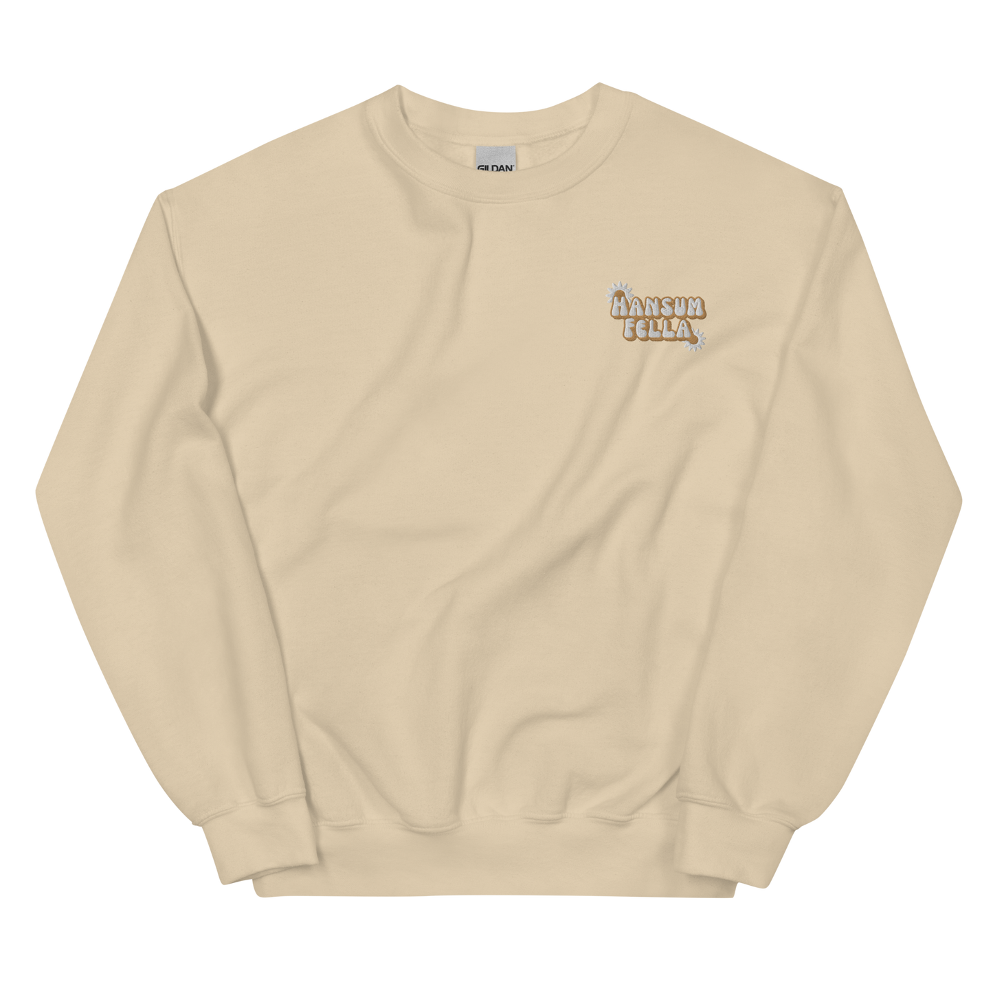 Embroidered HansumFella Flower Crewneck